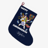 ハッピー ハヌカ , 笑顔の ダビング ユニコーン ラージクリスマスストッキング (正面 (吊り時))