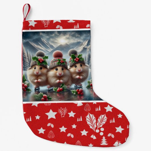 ハッピー ハムスター クリスマス ストッキング (正面)