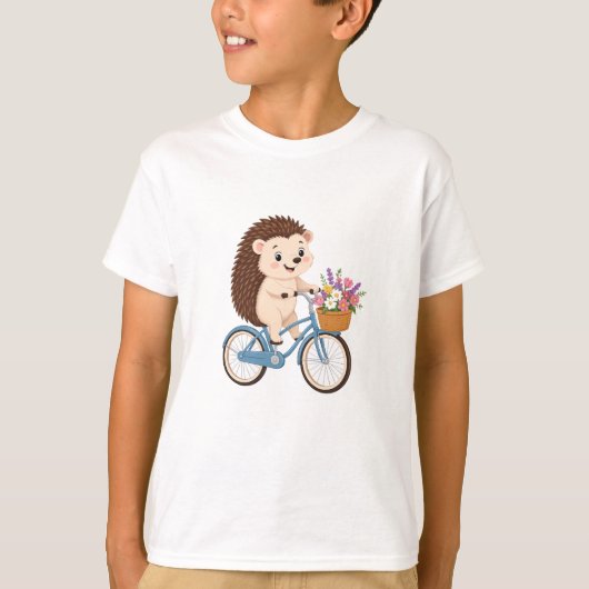 ハッピー・ハリネズミ・ライド Tシャツ (正面)