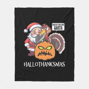 ハッピー ハロウィンサンクスギビング フリースブランケット