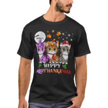 ハッピー ハロウィンサンクスマス ネコ