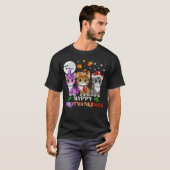 ハッピー ハロウィンサンクスマス ネコ Tシャツ (正面フル)