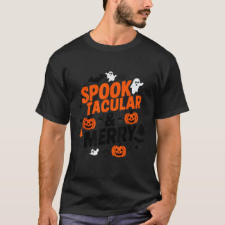 ハッピー ハロウィンサンクスマス ハロウィン スプクタキュラー メリー Tシャツ