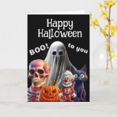 ハッピー・ハロウィン…あなたにブー カード (黄色い花)