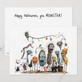 ハッピー・ハロウィン、あなたモンスター! シーズンカード (正面/裏面)