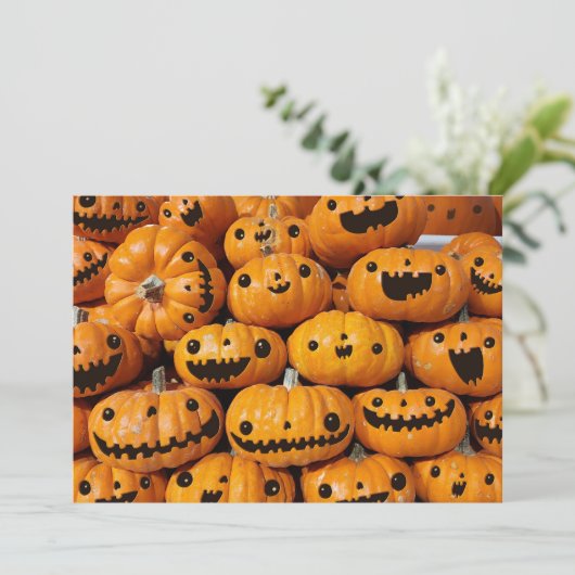 ハッピー ハロウィン かぼちゃ 秋の季節 シーズンカード (スタンド正面)