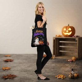 ハッピー ハロウィン かわいい おばけ パンプキン スプーキー トートバッグ