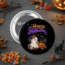 ハッピー ハロウィン かわいい おばけ パンプキン スプーキー 缶バッジ