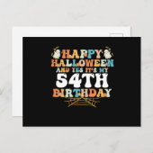 ハッピー・ハロウィン そして、ええ、私の54歳の誕生日です ポストカード (正面/裏面)