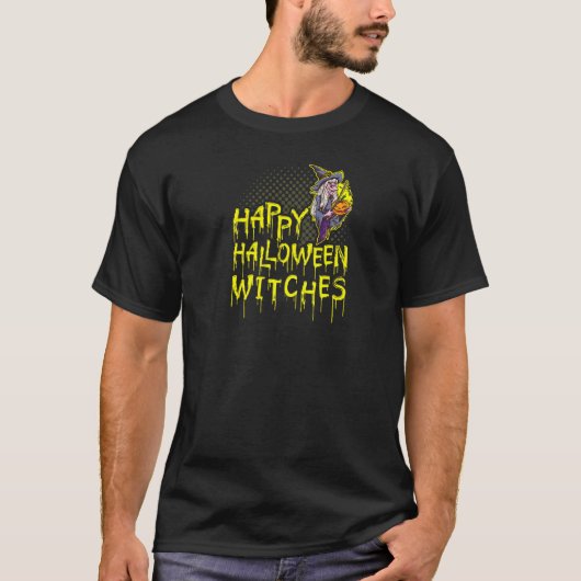 ハッピー ハロウィン ウィッチ Tシャツ (正面)