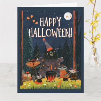 ハッピー ハロウィン ウッドランド ウィッチ カード
