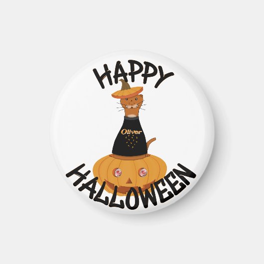 ハッピー ハロウィン オリバー! マグネット (正面)