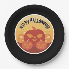 ハッピー ハロウィン!カボチャの紙皿 ペーパープレート