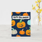 ハッピー ハロウィン カード (黄色い花)