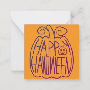 ハッピー・ハロウィン カード, かわいい, ストックアップ! ノートカード