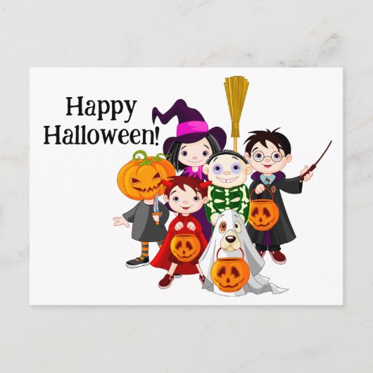 ハッピー ハロウィン キッズ ポストカード (正面)