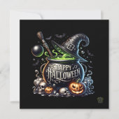 ハッピー ハロウィン コールドロン 招待状 (正面)