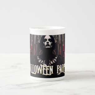 ハッピー・ハロウィン - ゴシックダークセレブレーション ボーンチャイナマグカップ