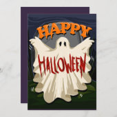ハッピー ハロウィン ゴースト シーズンカード (正面/裏面)