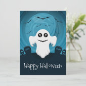 ハッピー ハロウィン ゴースト ホリデー カード (スタンド正面)