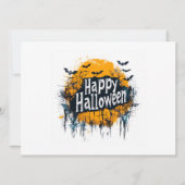 ハッピー ハロウィン ゴースト 招待状 (裏面)