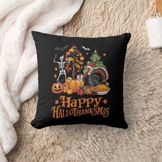 ハッピー ハロウィン サンクスギビング ハロウィン 収穫祭 クッション (ブランケット)