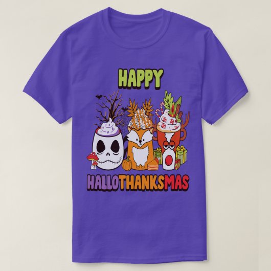 ハッピー ハロウィン サンクスマス 16 Tシャツ (デザイン正面)