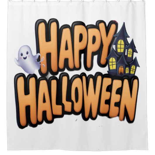 ハッピー ハロウィン シャワーカーテン (正面)