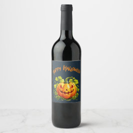 ハッピー ハロウィン ジャックオランタン オン バイン ワインラベル