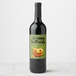 ハッピー ハロウィン ジャックオランタン オン バイン ワインラベル
