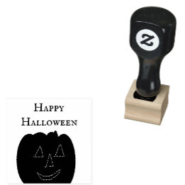 ハッピー ハロウィン ジャックオーランタン ゴム印