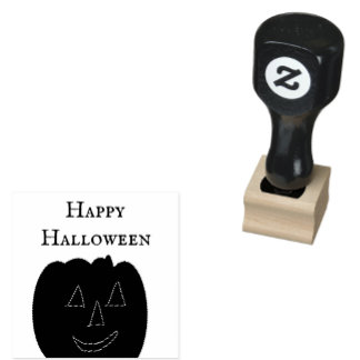 ハッピー ハロウィン ジャックオーランタン ゴム印