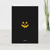 ハッピー ハロウィン ジャック オー ランタン かぼちゃの顔 カード (裏面)