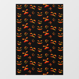 ハッピー・ハロウィン・ジャック・オ・ランタン・グロウイング・フェイシーズ ウィンドウサイン