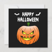 ハッピー ハロウィン ジャック オ ランタン パンプキン 招待状 (正面)