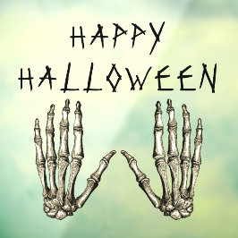 ハッピー ハロウィン スケルトンの手 ウィンドウサイン