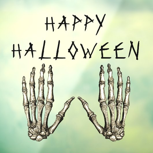 ハッピー ハロウィン スケルトンの手 ウィンドウサイン (シート3)