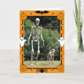 ハッピー ハロウィン スケルトン シーズンカード (正面)