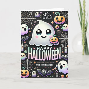ハッピー ハロウィン スプーキー かわいい ゴースト シーズンカード
