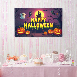 ハッピー ハロウィン スプーキー キュート 横断幕