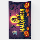 ハッピー ハロウィン スプーキー キュート 横断幕 (縦)