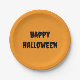 'ハッピー・ハロウィン' タイポグラフィーパーティー教室  ペーパープレート