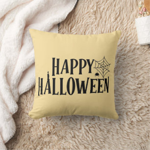 ハッピー ハロウィン タイポグラフィー スロー ピロー