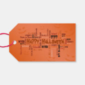ハッピー ハロウィン タイポグラフィ ギフトタグ (裏面横)
