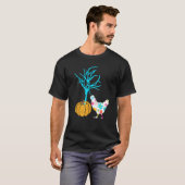 ハッピー ハロウィン チキン と パンプキン Tシャツ (正面フル)