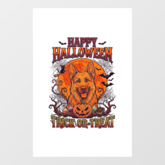 ハッピー ハロウィン トリック オア トリート ジャーマンシェパード パンプキン ウィンドウサイン