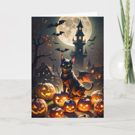 ハッピー ハロウィン ネコ シーズンカード (正面)