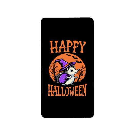 ハッピー・ハロウィン・ハリネズミ・ウィッチ ラベル (正面)