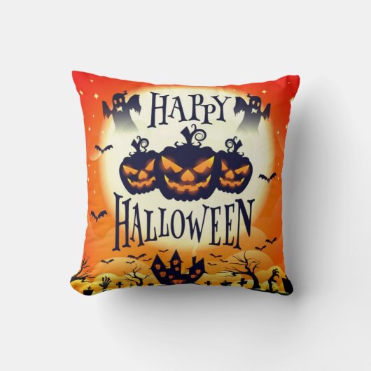 ハッピー・ハロウィン・ハロウィン クッション (正面)