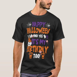 ハッピー ハロウィン バースデー キッズ そう 私の誕生日です Tシャツ